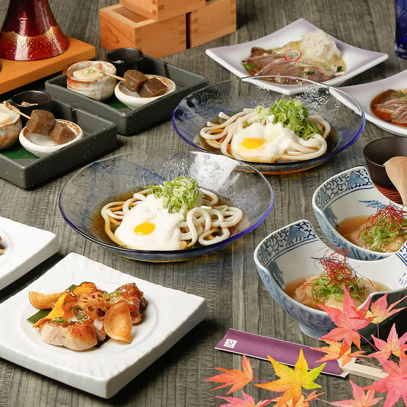 飲み放題120分★<br>旬の戻りガツオも!<br>ふっくら柔らか鶏や旬の秋野菜などの<br>スタンダードコース<br>6,500円(税込)